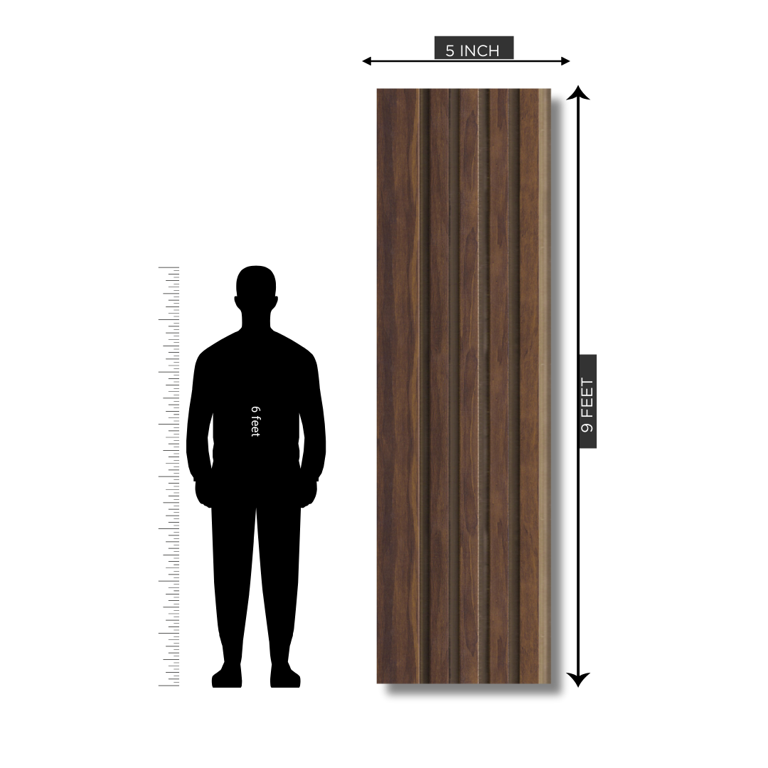 RG 530 / RANG LOUVERS / GROOVE SEAMLESS PLANKS / 9 FT x 5 INCHES x 12MM