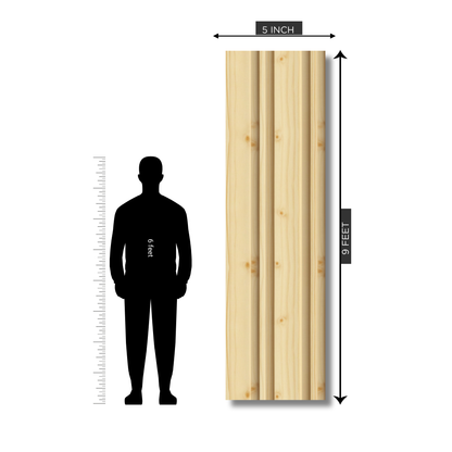 RG 551 / RANG LOUVERS / GROOVE SEAMLESS PLANKS / 9 FT x 5 INCHES x 12MM
