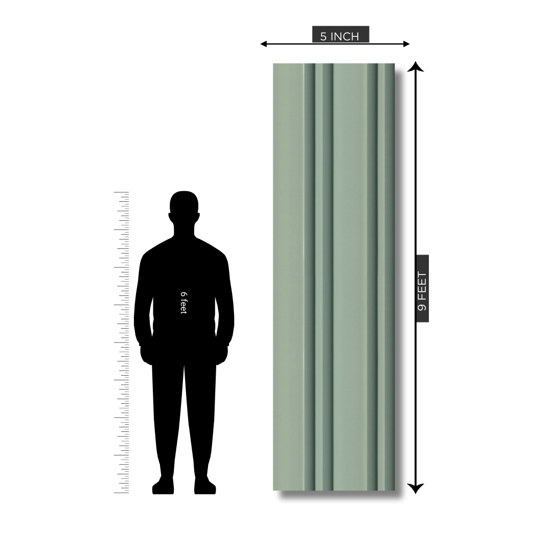 RG 554 / RANG LOUVERS / GROOVE SEAMLESS PLANKS / 9 FT x 5 INCHES x 12MM