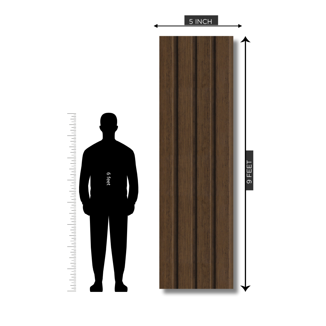 RG 573 / RANG LOUVERS / GROOVE SEAMLESS PLANKS / 9 FT x 5 INCHES x 12MM