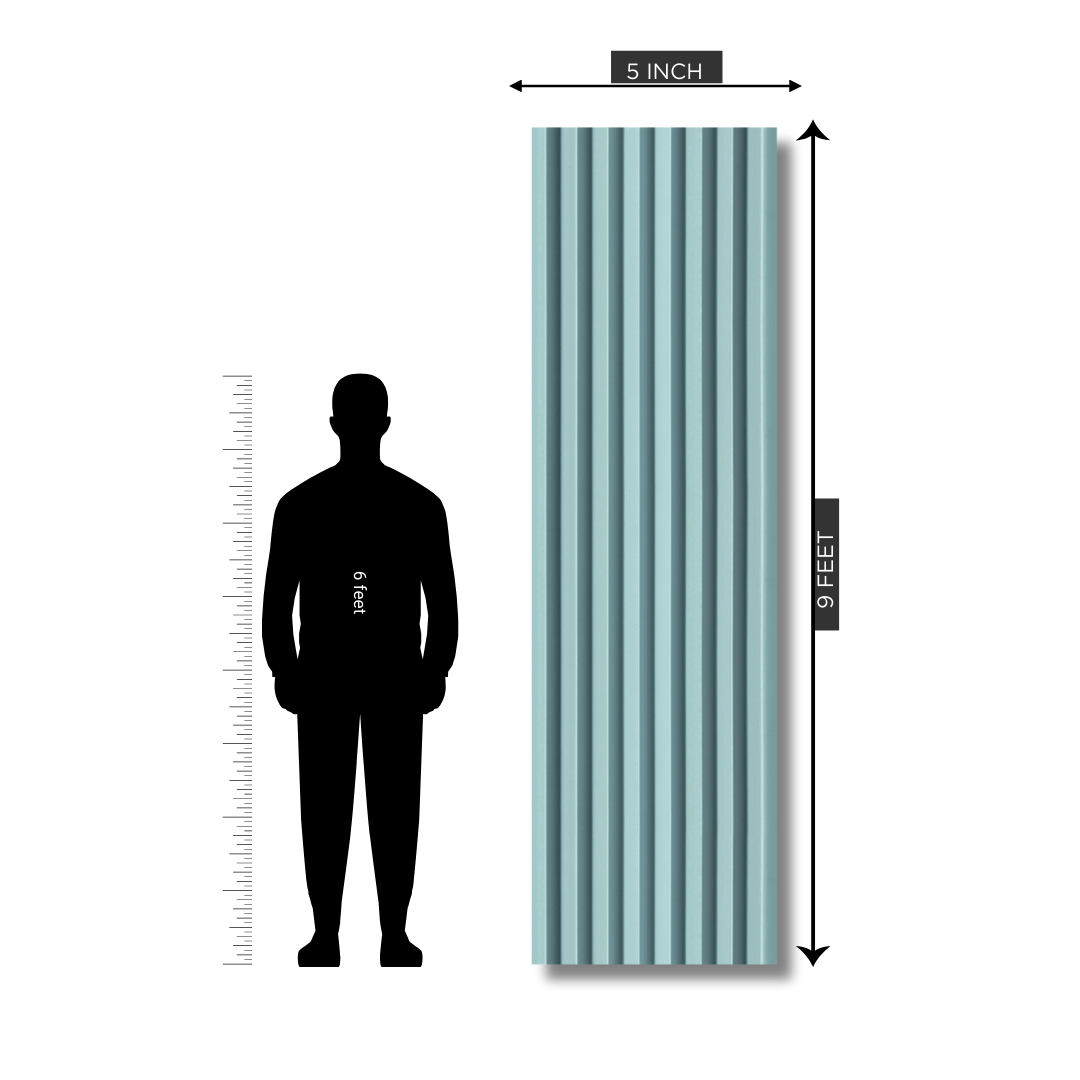 RG 582 / RANG LOUVERS / GROOVE SEAMLESS PLANKS / 9 FT x 5 INCHES x 12MM