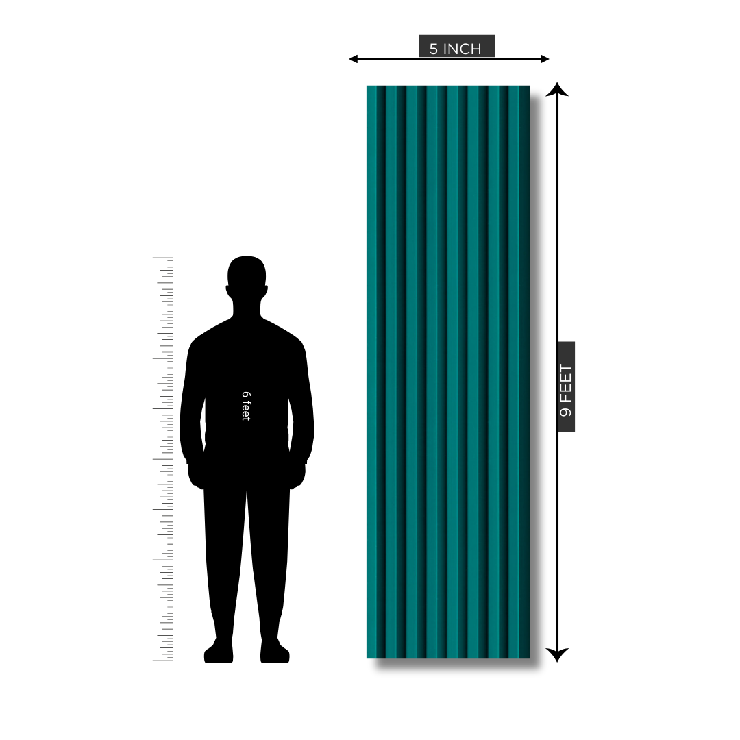 RG 585 / RANG LOUVERS / GROOVE SEAMLESS PLANKS / 9 FT x 5 INCHES x 12MM