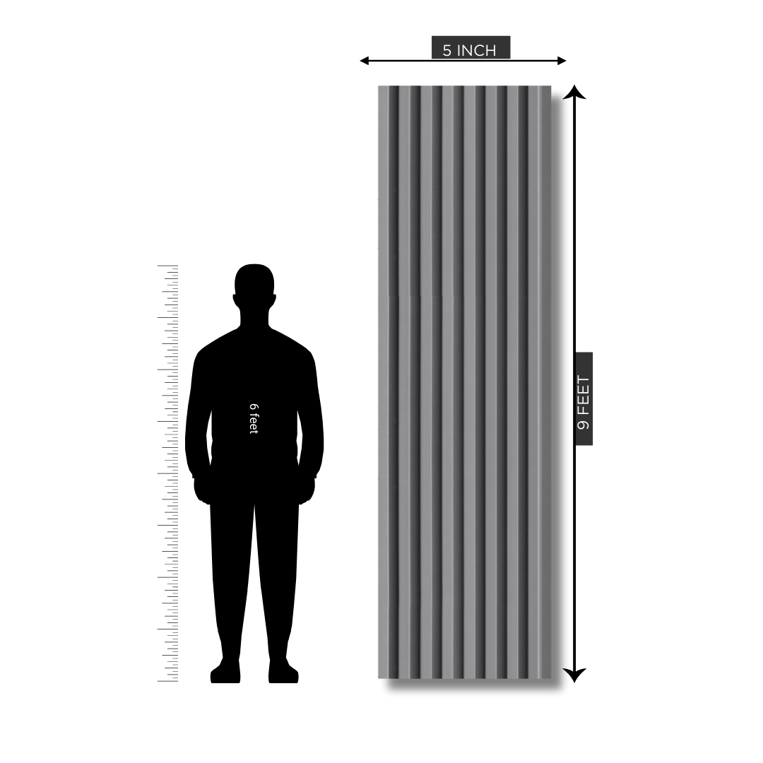 RG 587 / RANG LOUVERS / GROOVE SEAMLESS PLANKS / 9 FT x 5 INCHES x 12MM