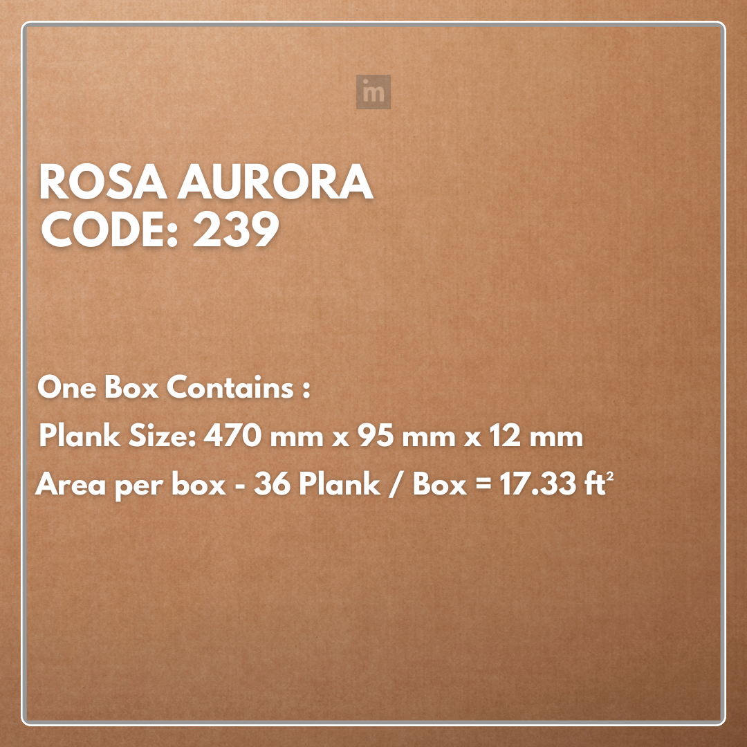 239 - ROSA AURORA - AC5  470MM X 95MM X 12MM - HERRINGBONE COLLECTION - REAL WOOD - MATT SURFACE - LAMINATE FLOORING