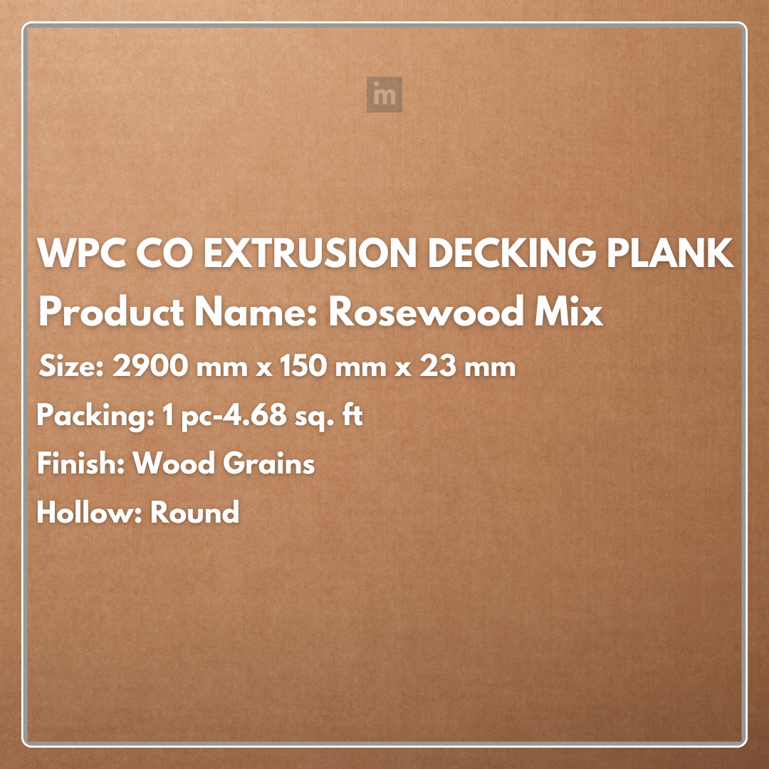 ROSEWOOD MIX - WPC CO EXTRUSION DECKING PLANK - FLOORWALK  - LAMINATE FLOORING