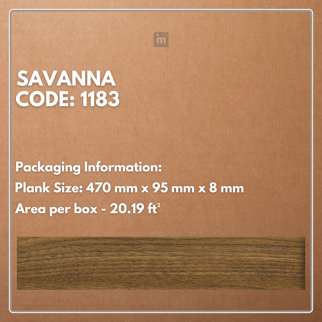 1183 - SAVANNA - AC5 470MM X 95MM X 8MM - HERRINGBONE REVIVE COLLECTION - LAMINATE FLOORING