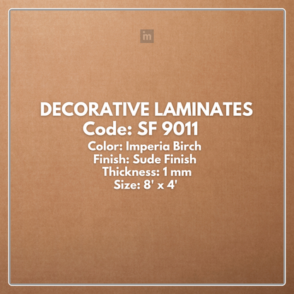 SF - 9011 IMPERIA BIRCH / SUDE FINISH / DECORATIVE LAMINATE / THINK LUXURY  - 1MM - 8FT x 4FT