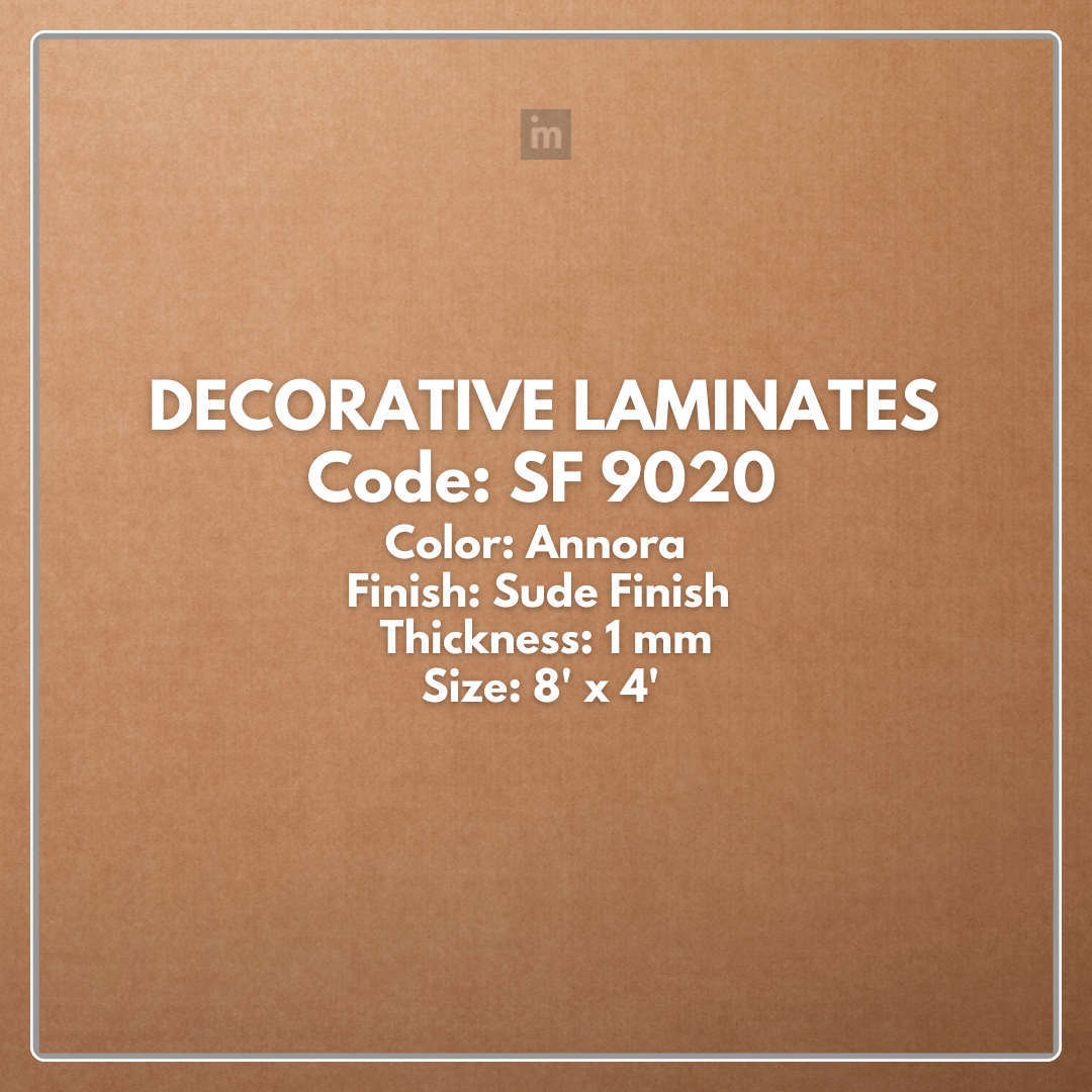 SF - 9020 ANNORA / SUDE FINISH / DECORATIVE LAMINATE / THINK LUXURY  - 1MM - 8FT x 4FT
