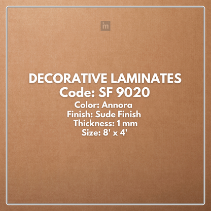 SF - 9020 ANNORA / SUDE FINISH / DECORATIVE LAMINATE / THINK LUXURY  - 1MM - 8FT x 4FT