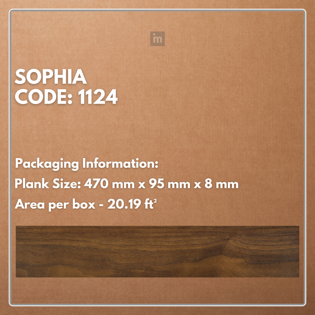 1124 - SOPHIA - AC5 470MM X 95MM X 8MM - HERRINGBONE REVIVE COLLECTION - LAMINATE FLOORING