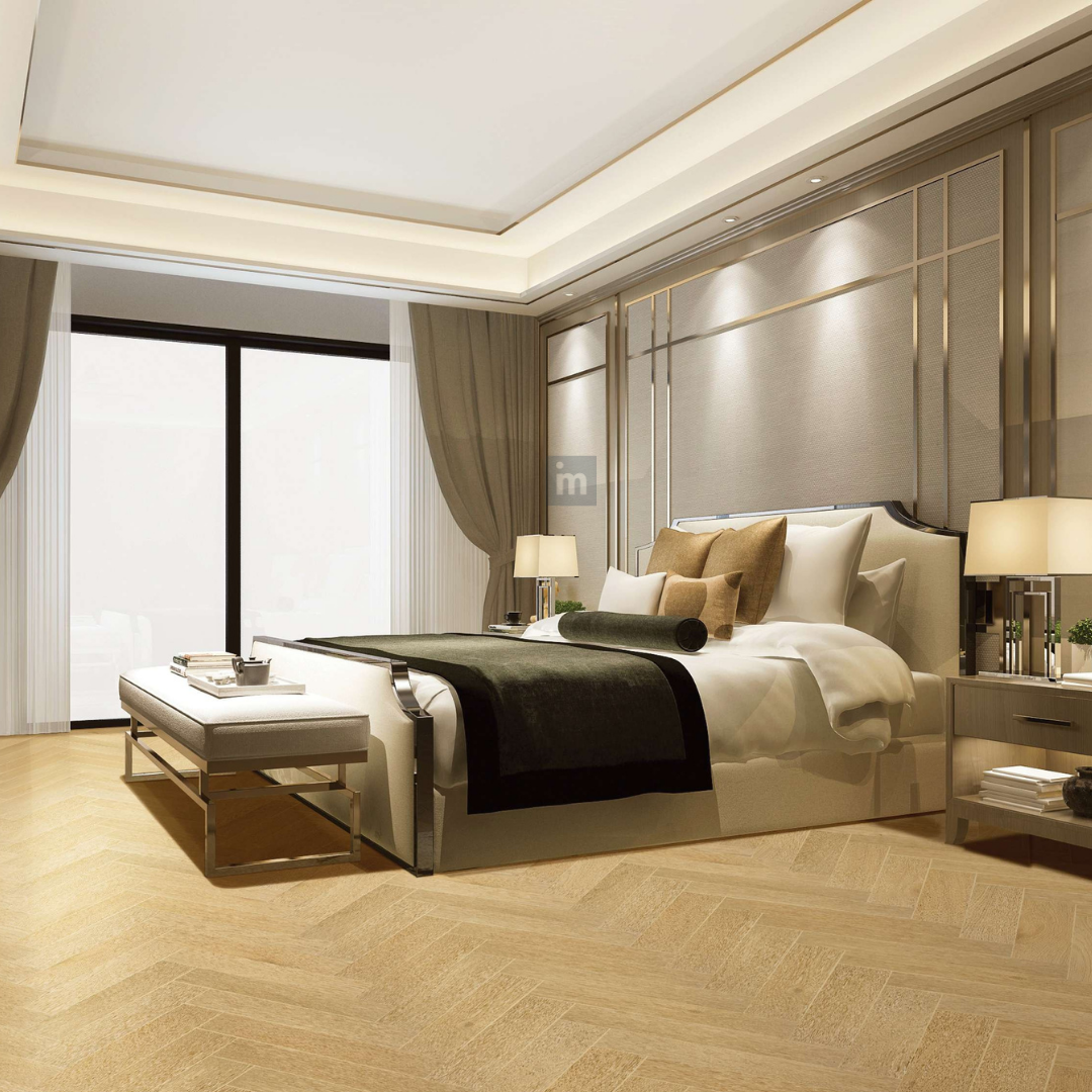 1952 - SPARTAN OAK - AC5 470MM X 95MM X 8MM - MARVEL - SPILL DEFENCE TECHNOLOGY - HERRINGBONE - LAMINATE FLOORING