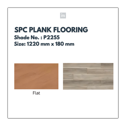 P 2255 - FLAT  - SPC PLANK FLOORING - 1220MM X 180MM X 0.3/5 + 1MM  - STUPA - SPC COLLECTION - FLOORING