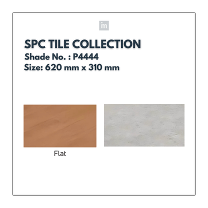 P 4444 - FLAT - SPC TILE FLOORING - 620MM X 310MM X 0.3/5 + 1MM  - STUPA - SPC COLLECTION - FLOORING