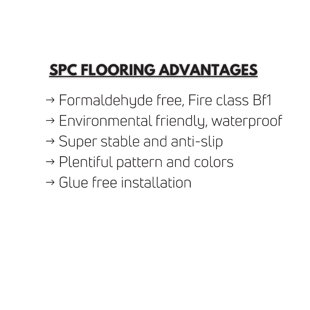 P 4444 - FLAT - SPC TILE FLOORING - 620MM X 310MM X 0.3/5 + 1MM  - STUPA - SPC COLLECTION - FLOORING