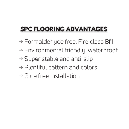 P 4444 - FLAT - SPC TILE FLOORING - 620MM X 310MM X 0.3/5 + 1MM  - STUPA - SPC COLLECTION - FLOORING