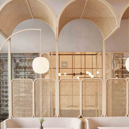 SQUARE NATURAL BROWN - 8005 - 60 CM WIDTH X 1500 CM LENGTH X 100 SQF. - CANE WEBBING