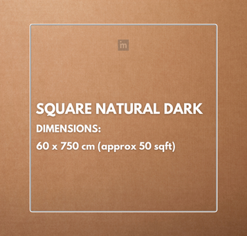 SQUARE NATURAL DARK - 60 X 750 CM (50 SQ FT) -  RATTEN CANE WEBBING - CLASSIC & DIVINE