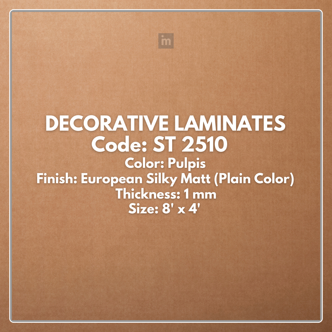ST 2510 PULPIS / EUROPEAN SILKY MATT / PLAIN COLOR / DECORATIVE LAMINATE / THINK LUXURY  - 1MM - 8FT x 4FT