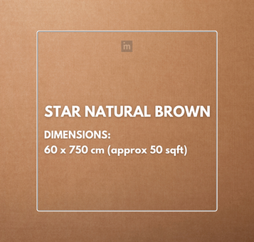 STAR NATURAL BROWN - 60 X 750 CM (50 SQ FT) -  RATTEN CANE WEBBING - CLASSIC & DIVINE