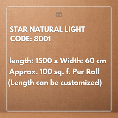 STAR NATURAL LIGHT - 8001 - 60 CM WIDTH X 1500 CM LENGTH X 100 SQF. - CANE WEBBING