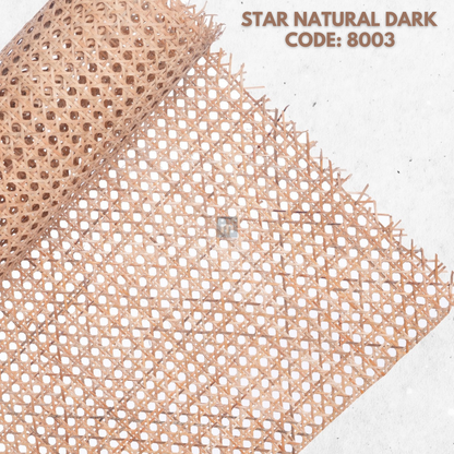 STAR NATURAL DARK - 8003 - 60 CM WIDTH X 1500 CM LENGTH X 100 SQF. - CANE WEBBING