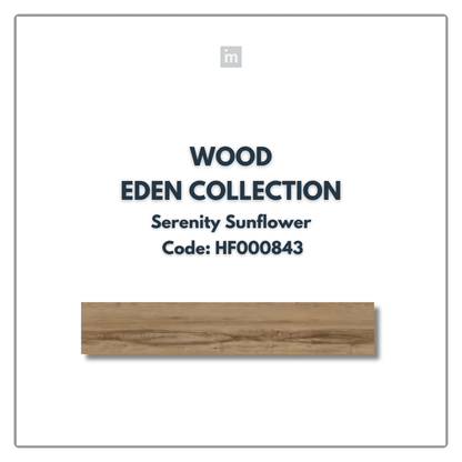 AC: HF000843 - SERENITY SUNFLOWER   - WOOD - EDEN COLLECTION -  CLICK N LOCK TILES - WELSPUN FLOORING
