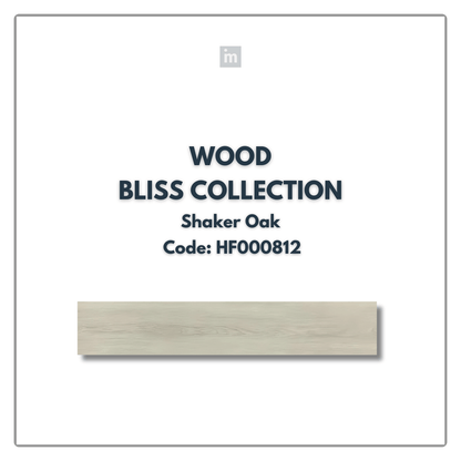 AC: HF000812 - SHAKER OAK - WOOD - BLISS COLLECTION - 8.86INCH X 48.03INCH X 4MM - CLICK N LOCK TILES - WELSPUN FLOORING