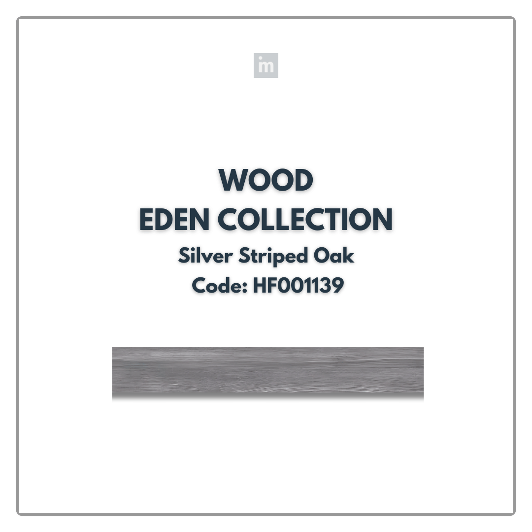 AC: HF001139 - SILVER STRIPED OAK - WOOD - EDEN COLLECTION -  CLICK N LOCK TILES - WELSPUN FLOORING