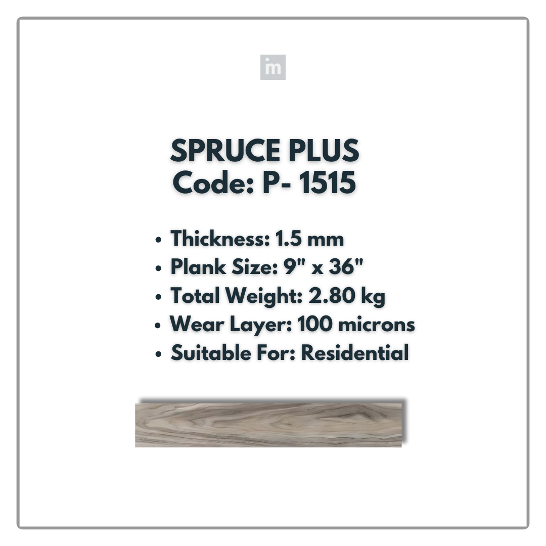 P - 1515 - SPRUCE PLUS - 6" X 36" X 1.5MM - PVC FLOORING - VINYL  PLANKS &  TILES -  SOLUTIA - FLOORING