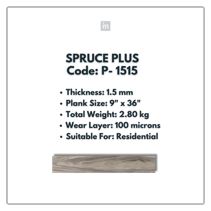 P - 1515 - SPRUCE PLUS - 6" X 36" X 1.5MM - PVC FLOORING - VINYL  PLANKS &  TILES -  SOLUTIA - FLOORING