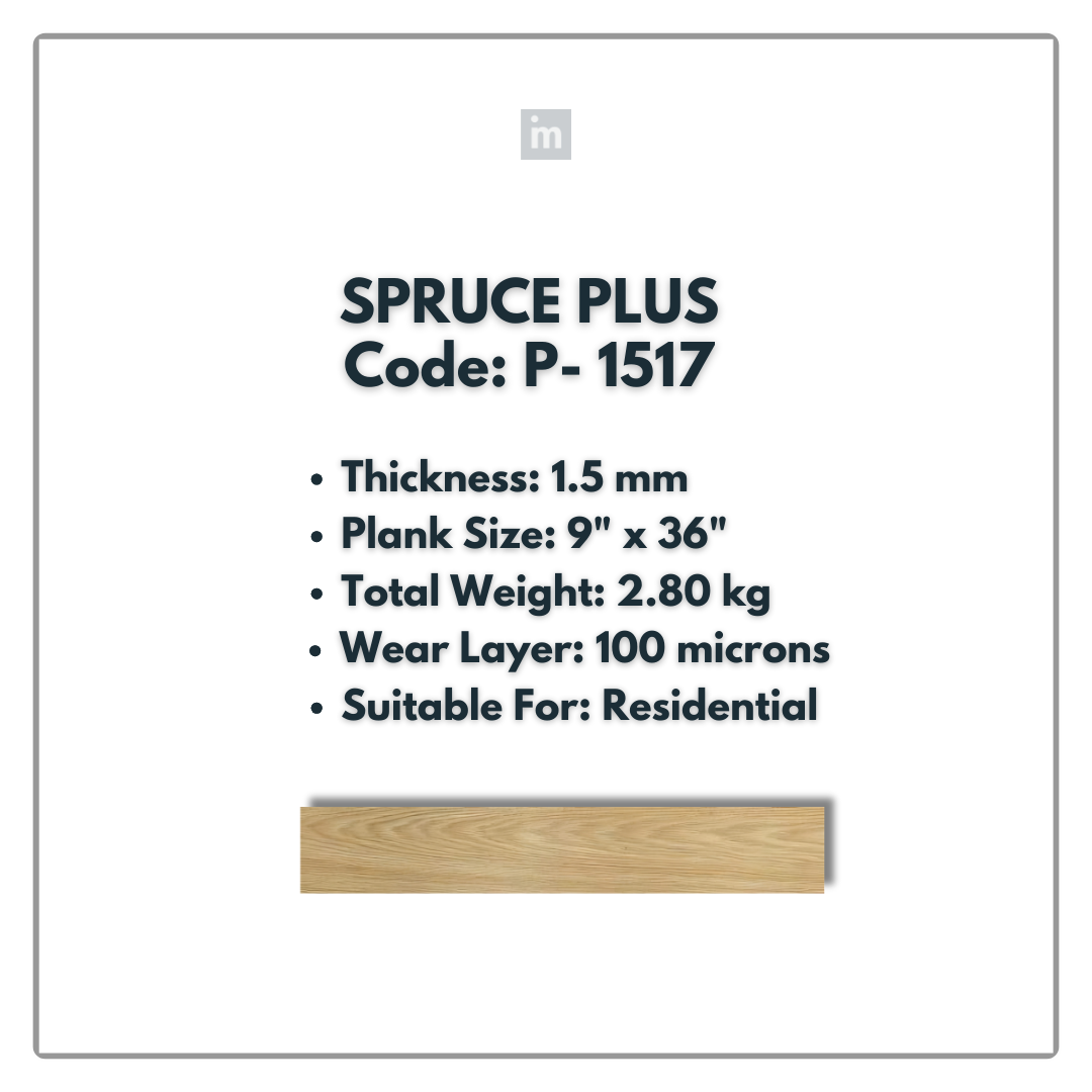 P - 1517 - SPRUCE PLUS - 6" X 36" X 1.5MM - PVC FLOORING - VINYL  PLANKS &  TILES -  SOLUTIA - FLOORING