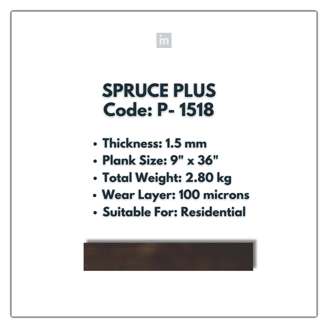 P - 1518 - SPRUCE PLUS - 6" X 36" X 1.5MM - PVC FLOORING - VINYL  PLANKS &  TILES -  SOLUTIA - FLOORING