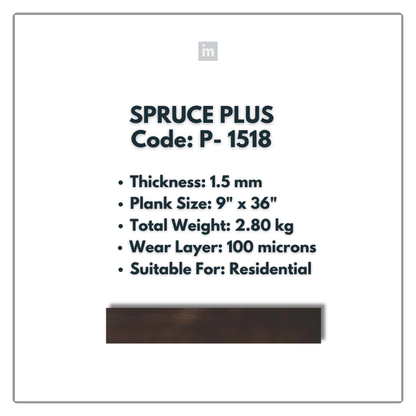 P - 1518 - SPRUCE PLUS - 6" X 36" X 1.5MM - PVC FLOORING - VINYL  PLANKS &  TILES -  SOLUTIA - FLOORING