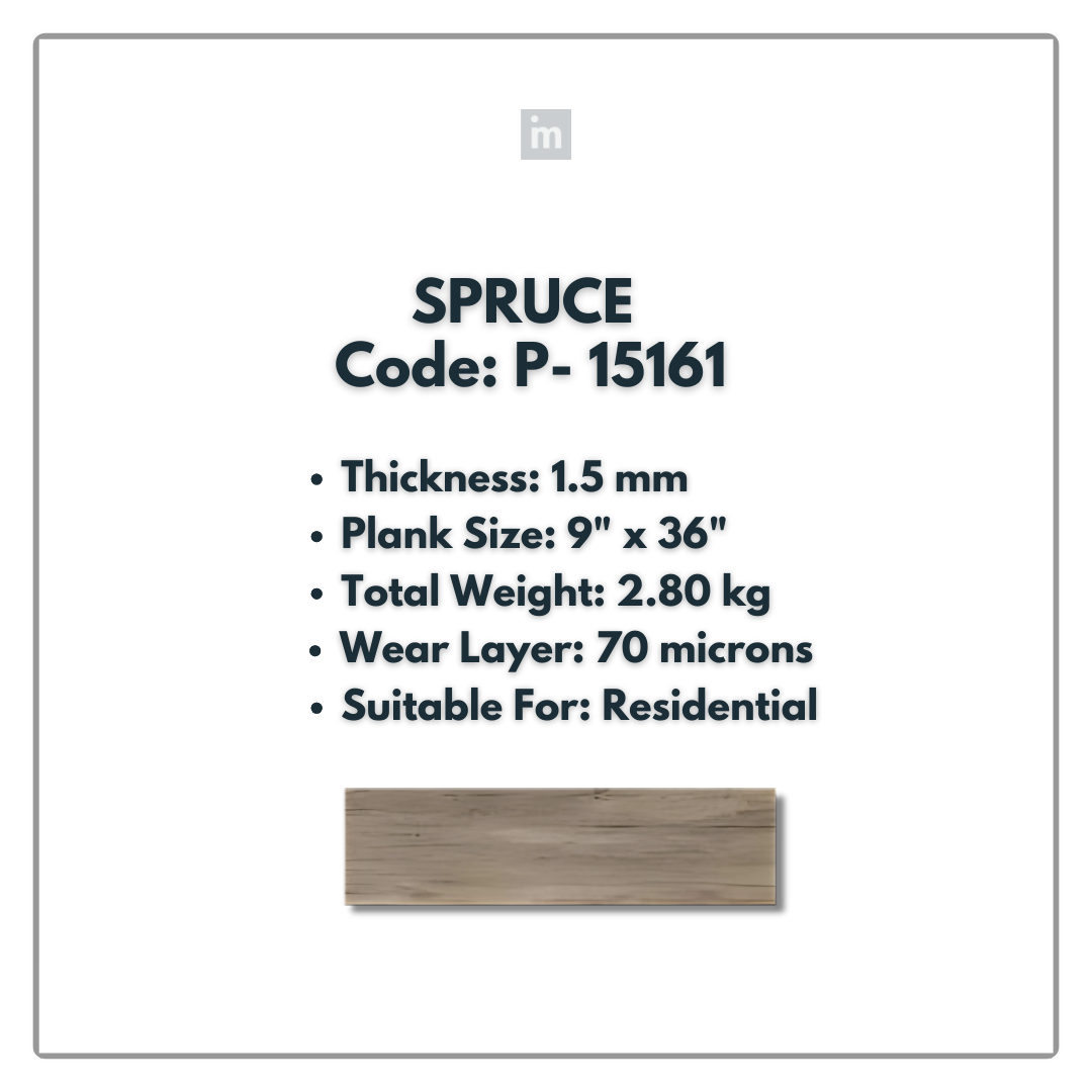 P - 15161 - SPRUCE - 9" X 36" X 1.5MM - PVC FLOORING - VINYL  PLANKS &  TILES -  SOLUTIA - FLOORING