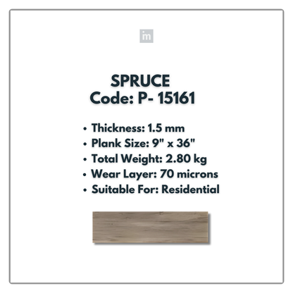 P - 15161 - SPRUCE - 9" X 36" X 1.5MM - PVC FLOORING - VINYL  PLANKS &  TILES -  SOLUTIA - FLOORING