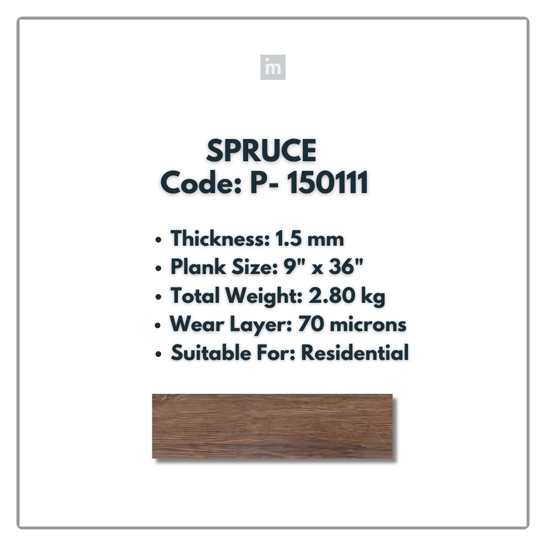 P - 150111 - SPRUCE - 9" X 36" X 1.5MM - PVC FLOORING - VINYL  PLANKS &  TILES -  SOLUTIA - FLOORING
