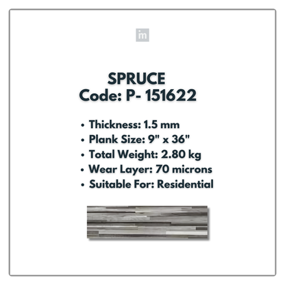P - 151622 - SPRUCE - 9" X 36" X 1.5MM - PVC FLOORING - VINYL  PLANKS &  TILES -  SOLUTIA - FLOORING