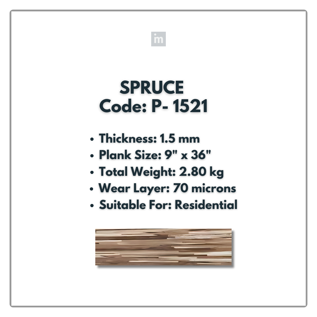 P - 1521 - SPRUCE - 9" X 36" X 1.5MM - PVC FLOORING - VINYL  PLANKS &  TILES -  SOLUTIA - FLOORING
