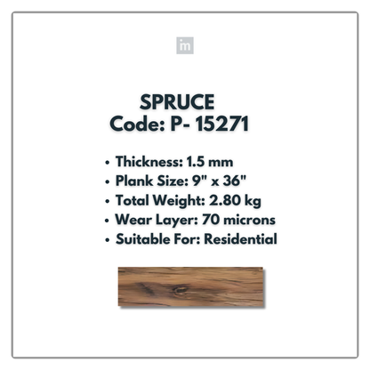 P - 15271 - SPRUCE - 9" X 36" X 1.5MM - PVC FLOORING - VINYL  PLANKS &  TILES -  SOLUTIA - FLOORING