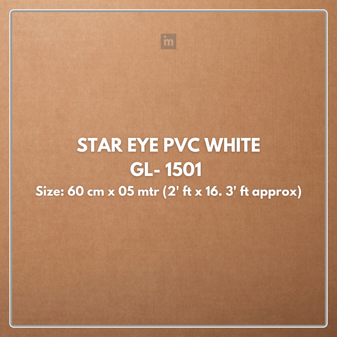 GL- 1501 STAR EYE PVC WHITE - RATTEN CANE - 2FT WIDTH X 16.3FT LENGTH