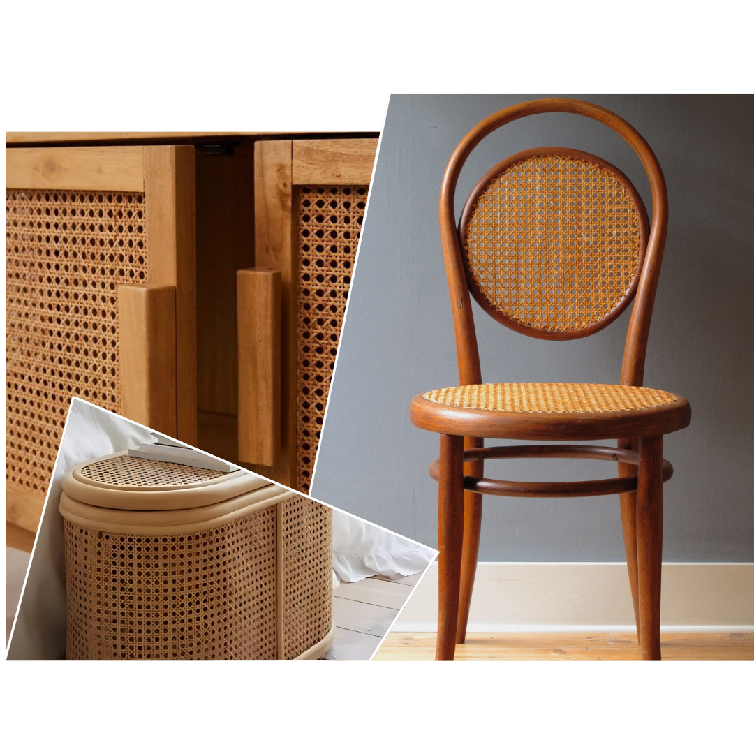 GL-1603 - STAR EYE DARK - NATURAL RATTEN CANE - 2FT WIDTH X 16.3FT LENGTH