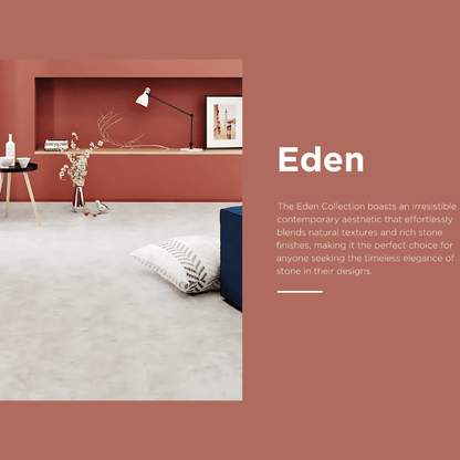 AC: HF000840 - AMBROSIA VANILLA - STONE - EDEN COLLECTION -  CLICK N LOCK TILES - WELSPUN FLOORING