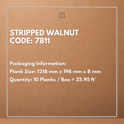 7811 - STRIPPED WALNUT - AC4 1218MM X 198MM X 8MM - MAJESTIC - LAMINATE WOODEN  FLOORING