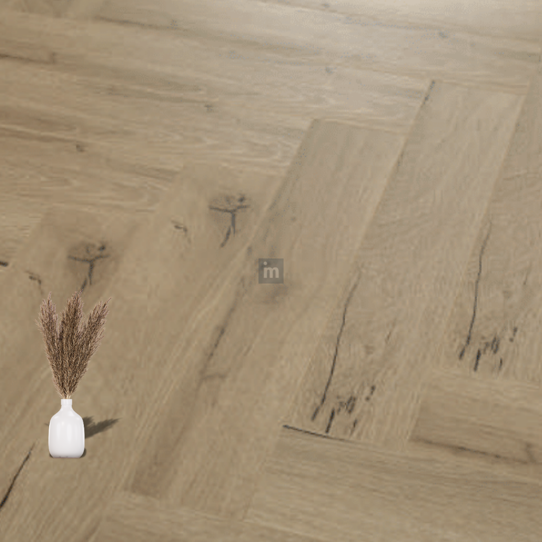 31 - SUN BLEACHED OAK - AC5  12MM - HERRINGBONE COLLECTION - REAL WOOD - MATT SURFACE - LAMINATE FLOORING
