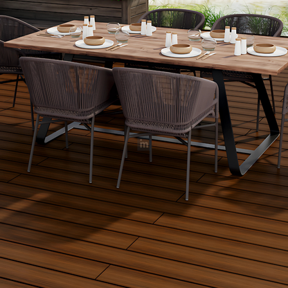 TEAK MIX - WPC CO EXTRUSION DECKING PLANK - FLOORWALK  - LAMINATE FLOORING