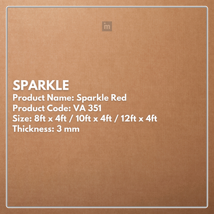 VA - 351 - SPARKLE RED - SPARKLE  - 8FT X 4FT / 10FT X 4FT / 12FT X 4FT - 3MM- VIVA - ACP