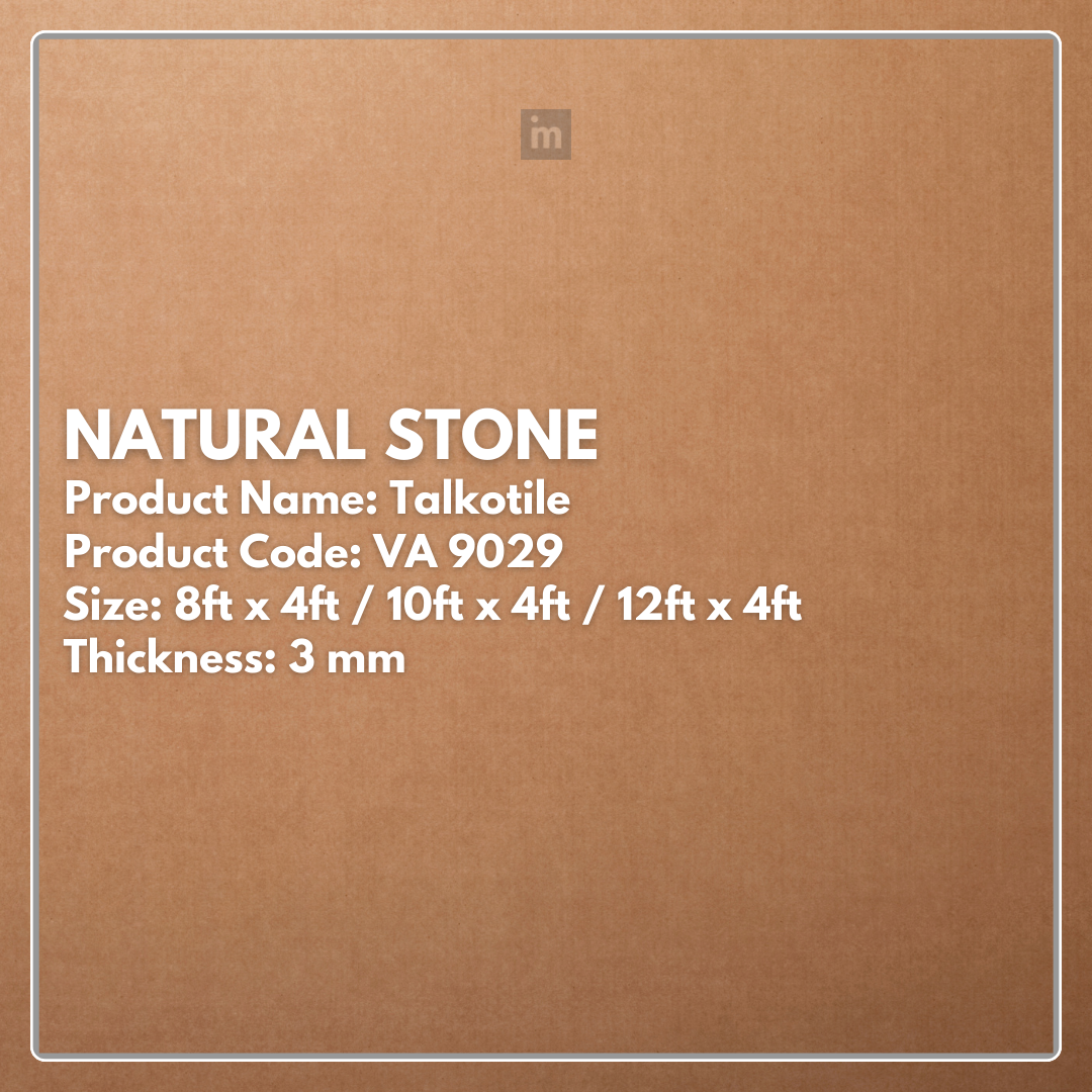 VA - 9029 - TALKOTILE - NATURAL STONE  - 8FT X 4FT / 10FT X 4FT / 12FT X 4FT - 3MM- VIVA - ACP