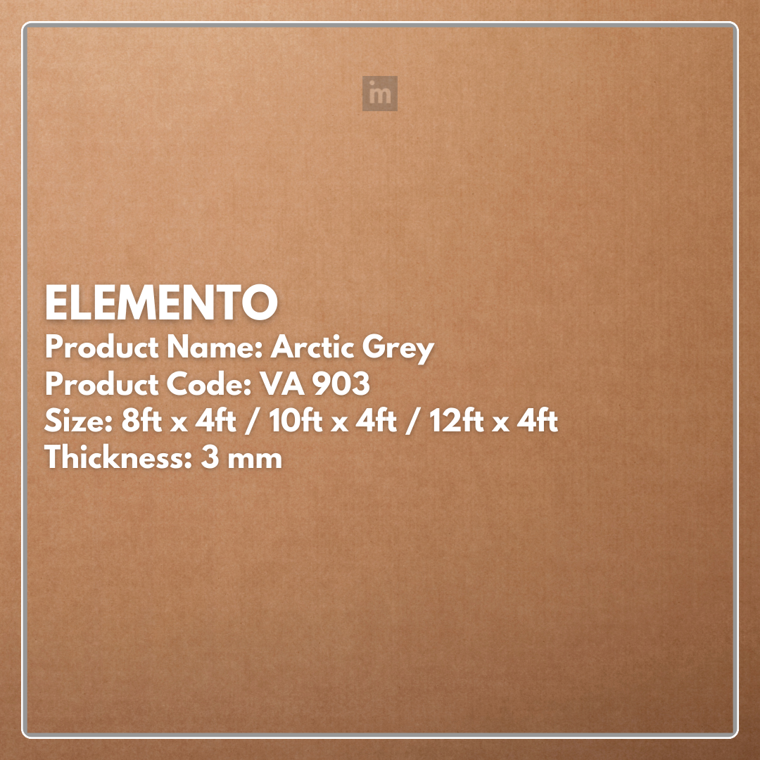 VA - 903- ARCTIC GREY - ELEMENTO - 8FT X 4FT / 10FT X 4FT / 12FT X 4FT - 3MM- VIVA - ACP