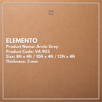 VA - 903- ARCTIC GREY - ELEMENTO - 8FT X 4FT / 10FT X 4FT / 12FT X 4FT - 3MM- VIVA - ACP