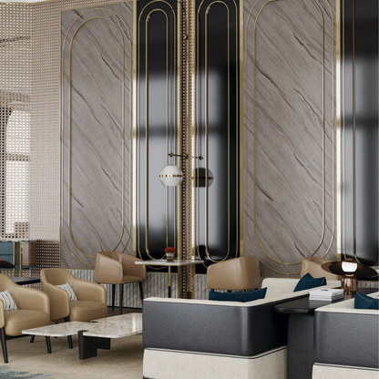 VF - 6505 CHAOS / VERTICAL FLUTE / DECORATIVE LAMINATE / THINK LUXURY  - 1MM - 8FT x 4FT